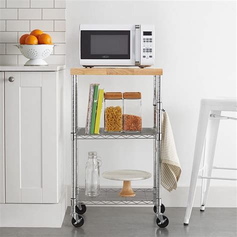 microwave stand on wheels with cabinet stainless steele top|Amazon.com: Microwave Cart On Wheels.